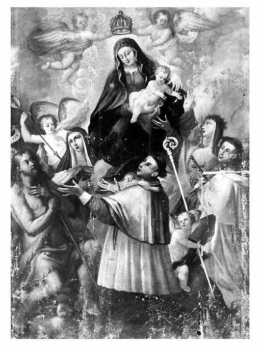 Madonna con Bambino e santi (dipinto) - ambito pugliese (sec. XVIII)