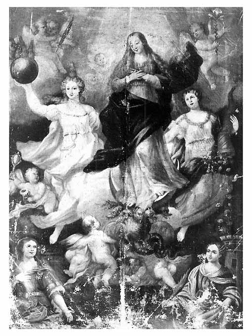 Madonna Immacolata e Santi (dipinto) - ambito pugliese (seconda metà sec. XVIII)