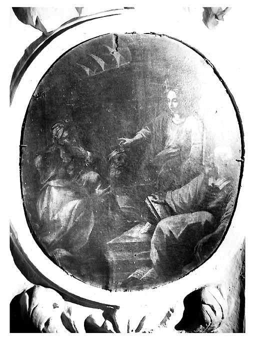 disputa di Gesù con i dottori nel tempio (dipinto) - ambito pugliese (sec. XVIII)