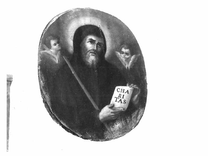 ritratto di San Francesco di Paola fra cherubini (dipinto) - ambito pugliese (seconda metà sec. XVIII)