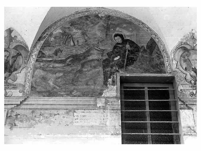 San Francesco di Paola ed il capriolo (dipinto) di Bernardino Greco Copertinese (secc. XVII/ XVIII, sec. XVIII)