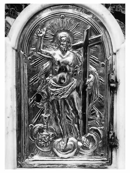Cristo in gloria (sportello di tabernacolo) di De Angelis Nicola (secondo quarto sec. XVIII)