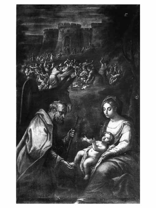 fuga in Egitto/ strage degli innocenti (dipinto) di Bianchi Diego Oronzo (sec. XVIII)
