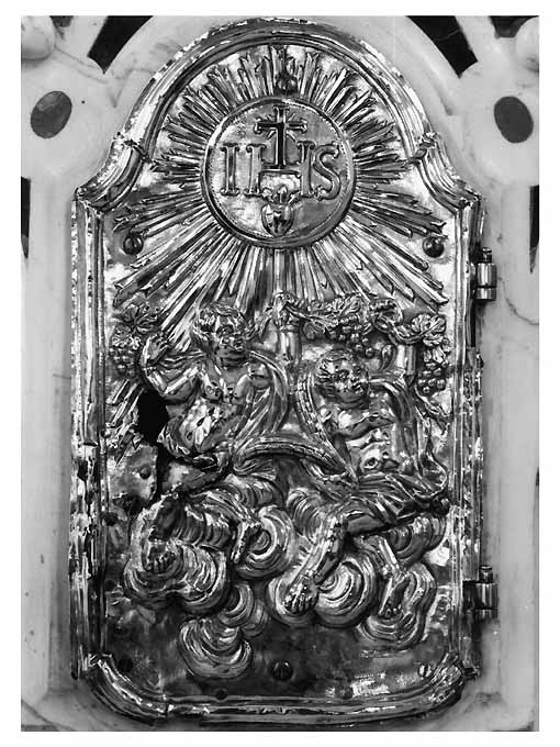 trionfo dell'Eucaristia (sportello di tabernacolo) di Lamberti Nicola - produzione napoletana (fine sec. XVIII)