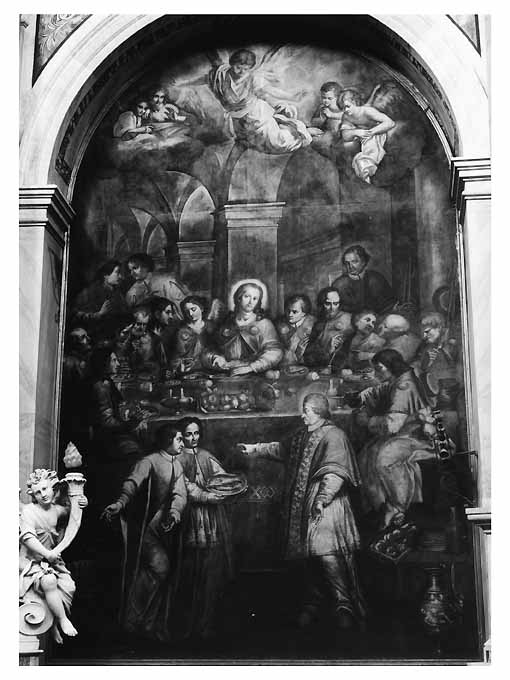 Cena di san Gregorio (dipinto) di Bianchi Pasquale (sec. XVIII)