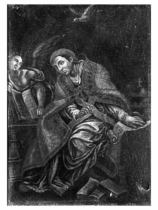 San Gregorio Magno scrivente (dipinto) - ambito Italia meridionale (metà sec. XVIII)