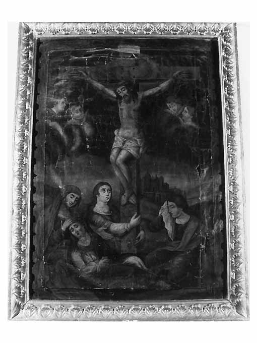 Cristo crocifisso e i dolenti (dipinto) - ambito pugliese (sec. XVIII)