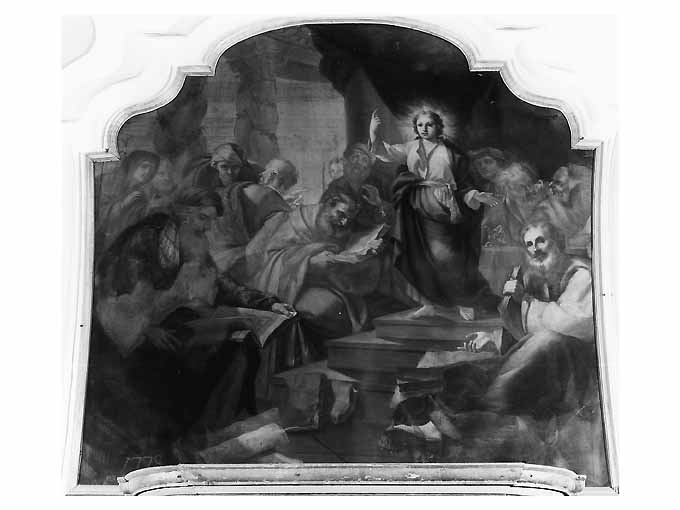 disputa di Gesù con i dottori nel tempio (dipinto) di Filotico Vincenzo (sec. XVIII)