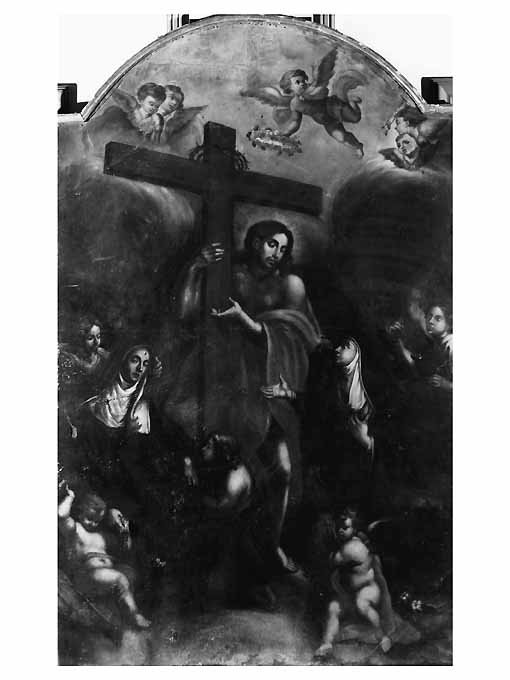 Apparizione di Cristo a santa Chiara da Montefalco e santa Rita (dipinto) di Bianchi Pasquale (fine/inizio secc. XVII/ XIX)