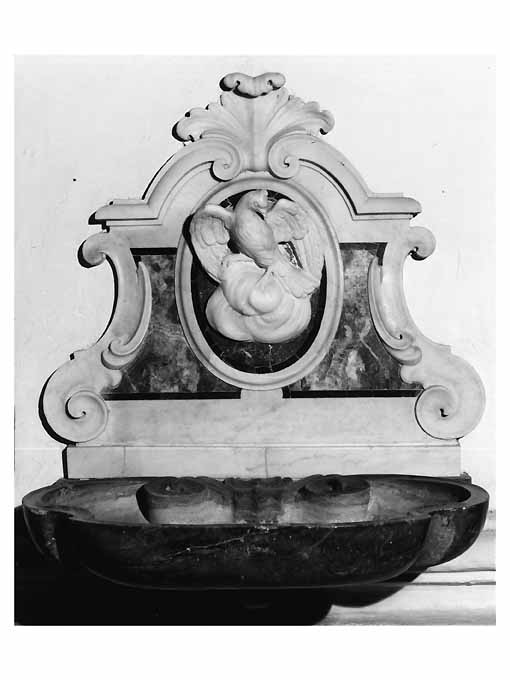 acquasantiera, coppia - ambito napoletano (sec. XVIII)