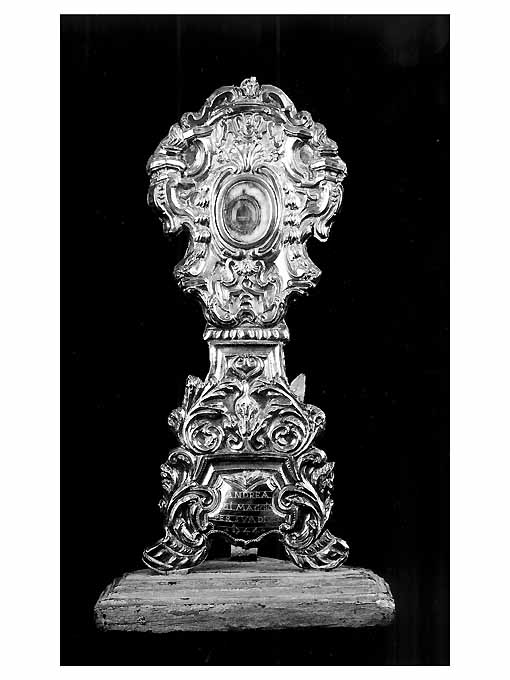 reliquiario - a ostensorio di Di Maggio Andrea (sec. XVIII)