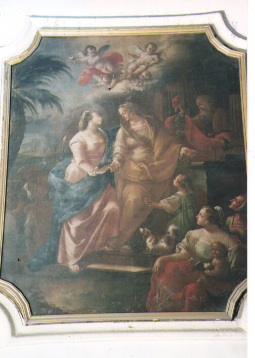 visitazione (dipinto) di Carella Domenico Antonio (seconda metà sec. XVIII)
