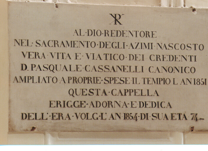 lapide documentaria - ambito Italia meridionale (sec. XIX)