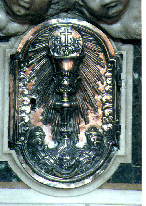 calice eucaristico (sportello di tabernacolo) - manifattura napoletana (sec. XVIII)