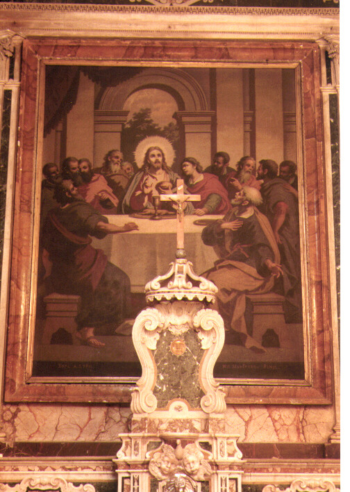 Ultima cena (dipinto) di Montrone Michele (sec. XX)