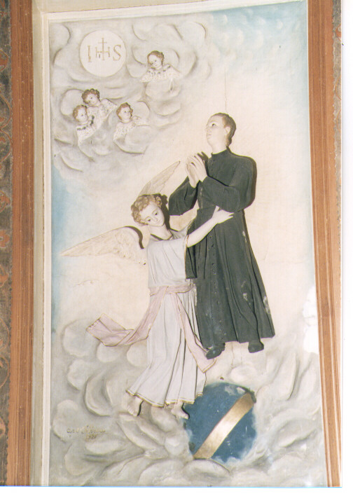 San Luigi Gonzaga (rilievo) di Febbraro Antonio (sec. XX)