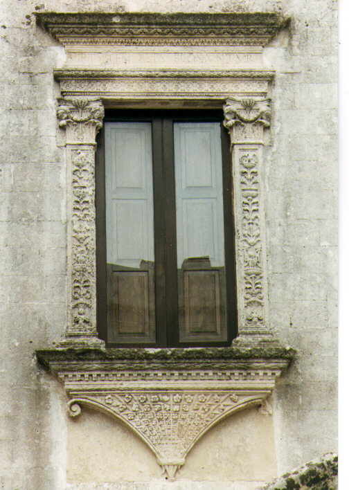 mostra di finestra - ambito salentino (secc. XVI/ XVII)
