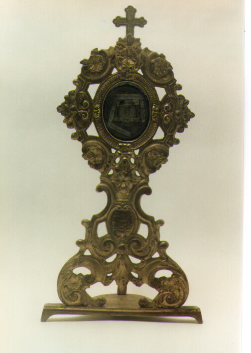 reliquiario - a ostensorio - ambito Italia meridionale (seconda metà sec. XIX)