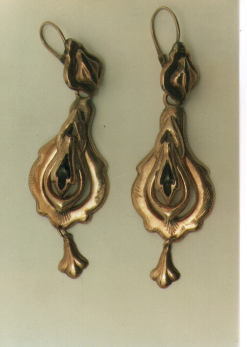 orecchino, serie - ambito italiano (metà sec. XIX)