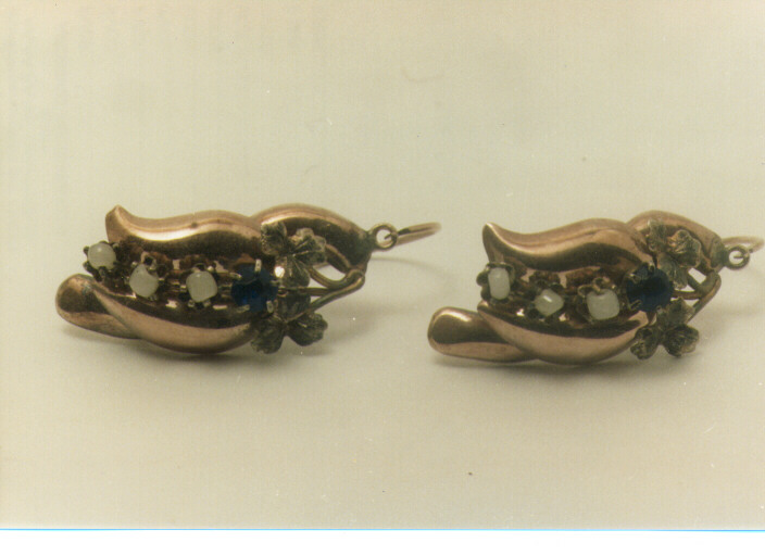 orecchino, serie - ambito italiano (seconda metà sec. XIX)