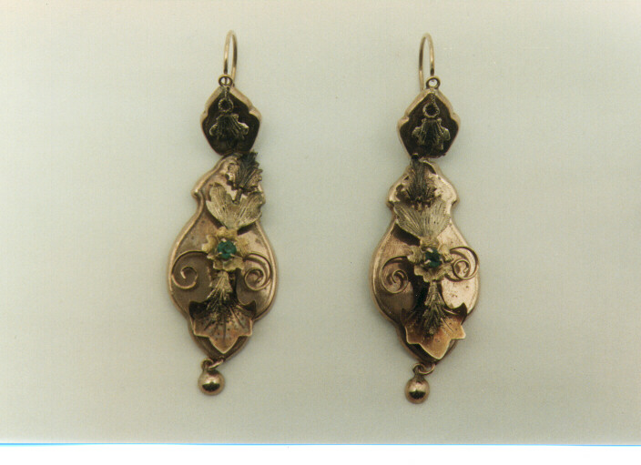 orecchino, serie - ambito italiano (metà sec. XIX)