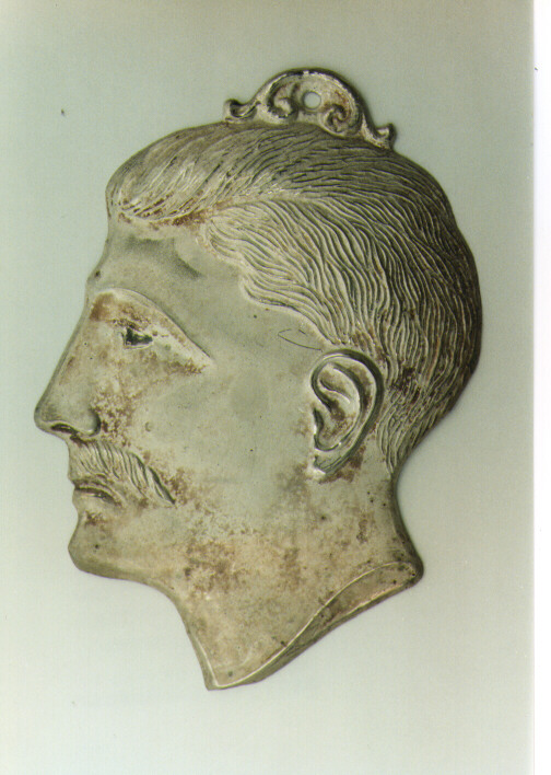 testa maschile (ex voto) - ambito salentino (primo quarto sec. XX)
