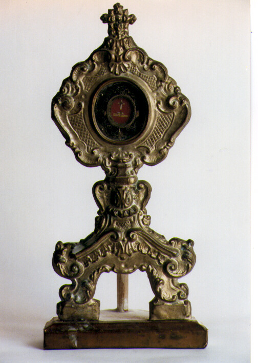 reliquiario - a ostensorio - ambito Italia meridionale (prima metà sec. XIX)