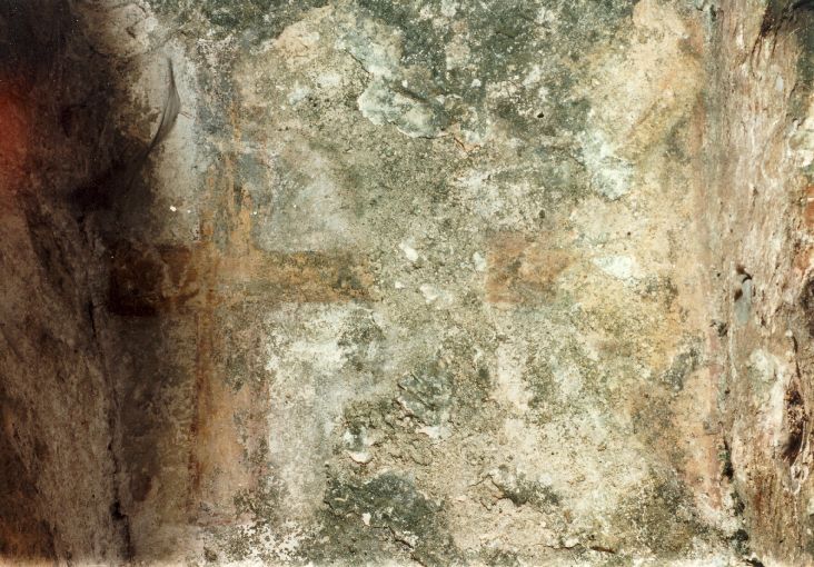 Croce (dipinto, frammento) - ambito salentino (sec. XIV)