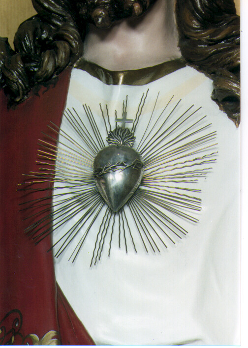 Sacro Cuore di Gesù (attributo iconografico di immagine sacra) - ambito Italia meridionale (sec. XIX)