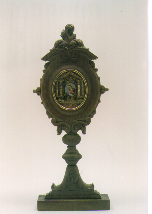 reliquiario - a ostensorio - ambito Italia meridionale (fine/inizio secc. XIX/ XX)