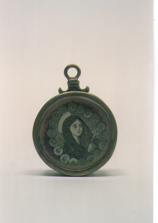 reliquiario a capsula - a medaglione - ambito Italia meridionale (fine sec. XVIII)