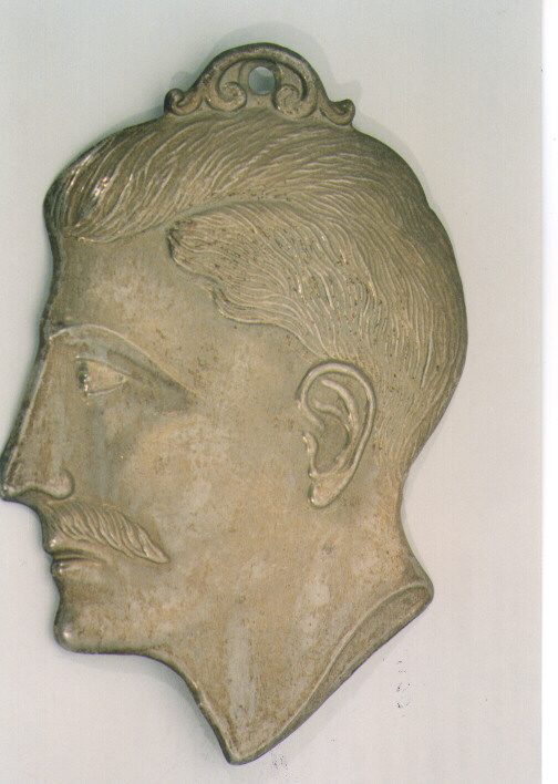Testa d'uomo (ex voto) - manifattura Italia meridionale (fine/inizio secc. XIX/ XX)