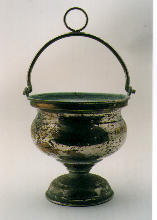 secchiello per l'acqua benedetta, serie - manifattura Italia meridionale (seconda metà sec. XIX)