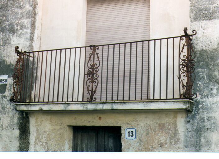 ringhiera - ambito salentino (fine/inizio secc. XVIII/ XIX)