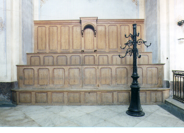 stalli del coro, serie - ambito salentino (fine/inizio secc. XIX/ XX)