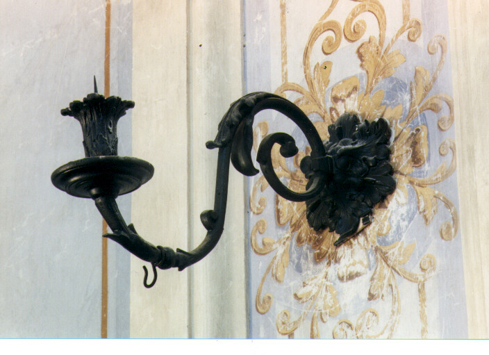 candeliere da parete, serie - ambito Italia meridionale (seconda metà sec. XIX)