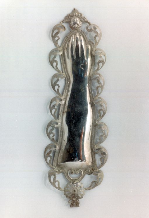 reliquiario antropomorfo - a braccio, serie - ambito salentino (sec. XIX)