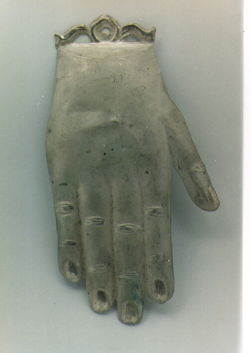 mano (ex voto) - ambito salentino (sec. XIX)
