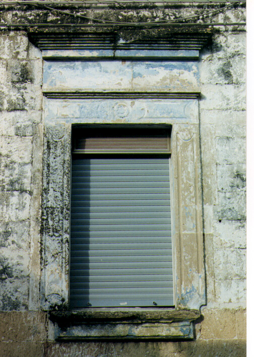 mostra di finestra - ambito salentino (prima metà sec. XIX)