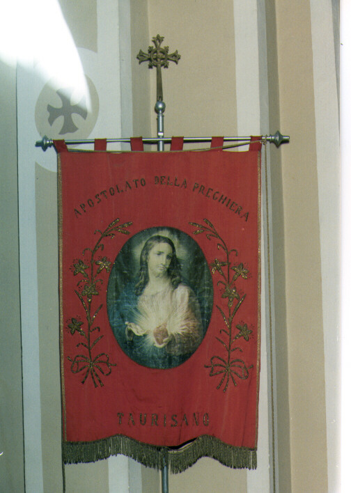 Sacro Cuore di Gesù (stendardo processionale) - manifattura salentina (primo quarto sec. XX)