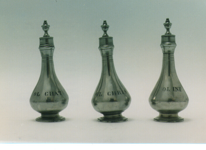 vasetti per oli santi - ambito Italia meridionale (sec. XIX)