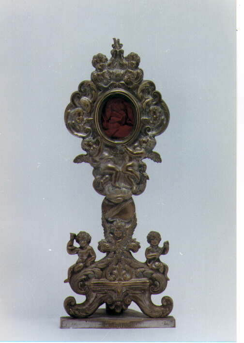 reliquiario - a ostensorio - ambito Italia meridionale (sec. XIX)