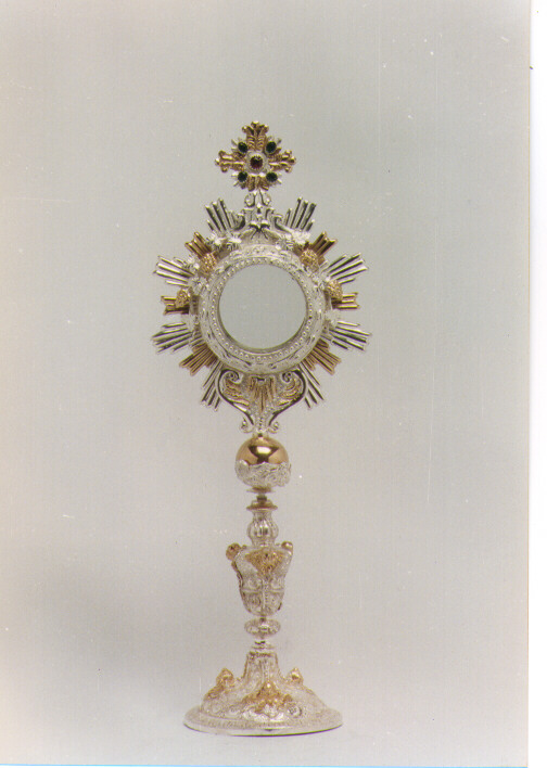 ostensorio - a raggiera - ambito napoletano (prima metà sec. XVIII)