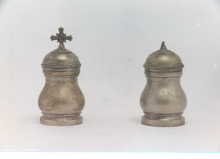 vasetti per oli santi - ambito Italia meridionale (metà sec. XIX)