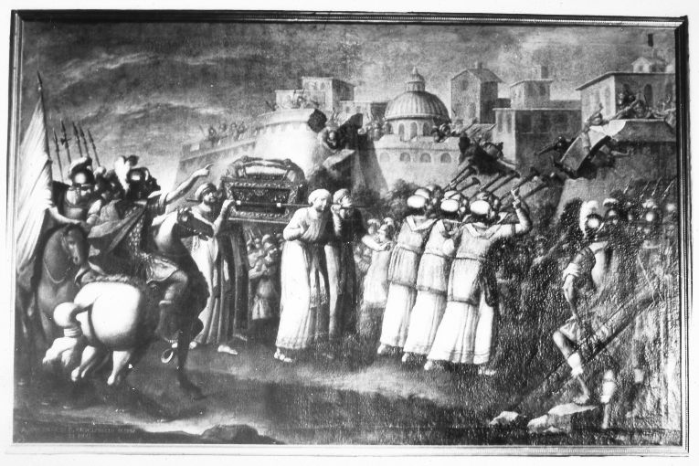 caduta delle mura di Gerico (dipinto) di Tatulli Samuele (sec. XIX)