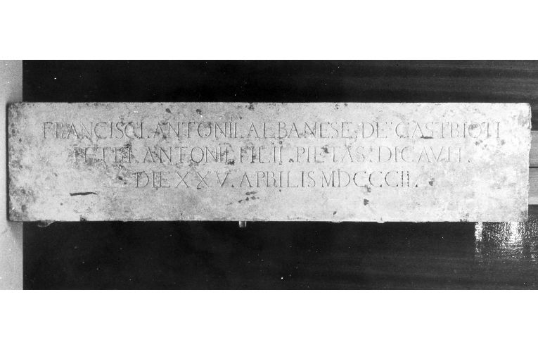 lapide - ambito pugliese (sec. XIX)