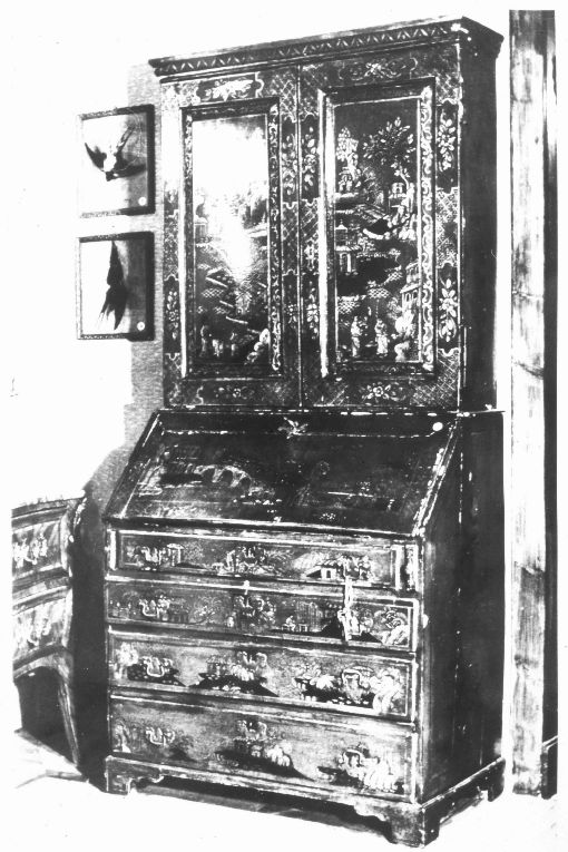 scrivania - a ribalta con alzata, opera isolata - manifattura inglese (sec. XVIII)