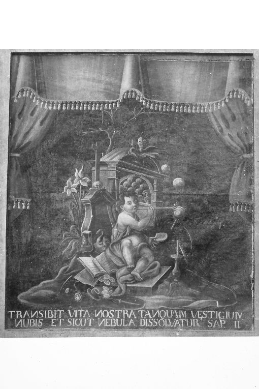 Putto (dipinto, elemento d'insieme) - ambito Italia meridionale (sec. XIX)