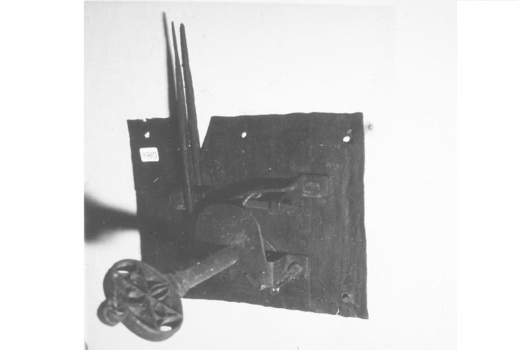 serratura con chiave - ambito italiano (seconda meta'/prima meta' secc. XVI/ XVII)