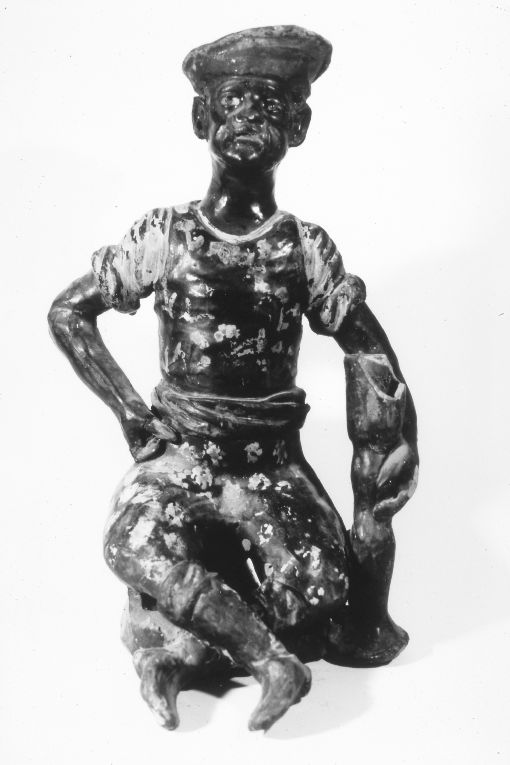 moro (portacandele) - ambito calabrese (seconda metà sec. XVIII)